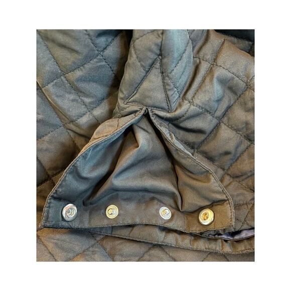 LRL Ralph Lauren Equestrian Lining Quilted Black Jacket Double Vent Small - Picture 8 of 12